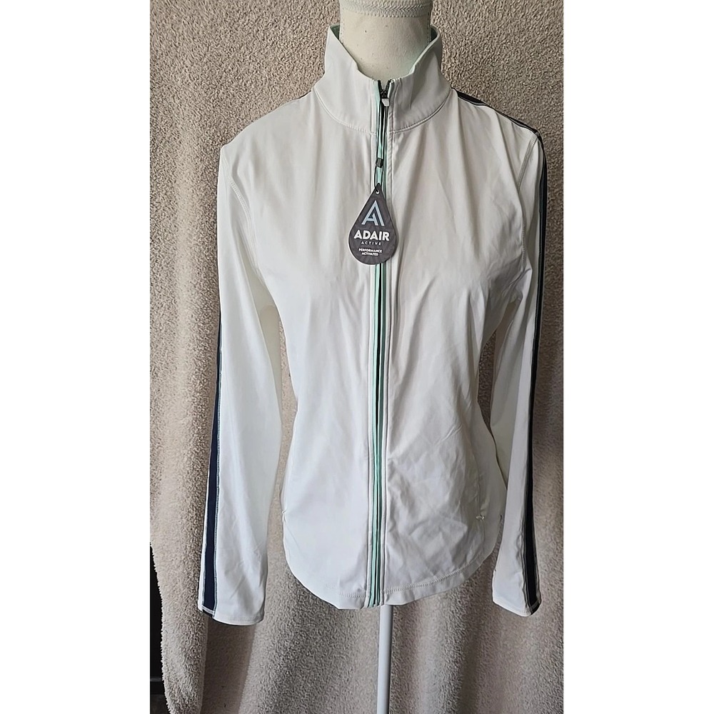 NWT Adair‎ Active White Jules Zip Up Outerwear / Jacket XL Women's M Golf